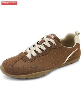 Womens Retro Fashion Sneakers Zero Drop Neutral Tennis Shoes Lace-Up